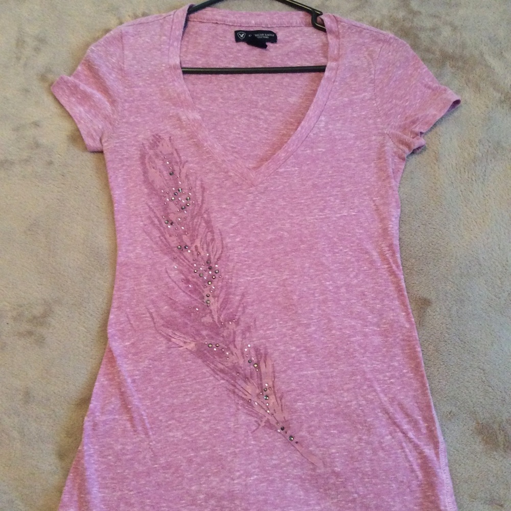 Feather detail Tee